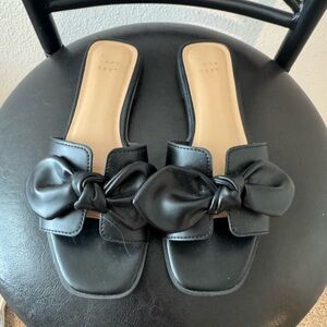 a new day Black Knot Slide Sandals